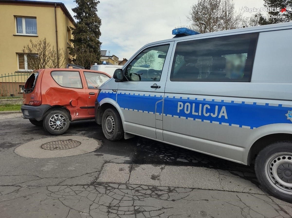 Pościg w Chorzowie kierowca uciekał seicento