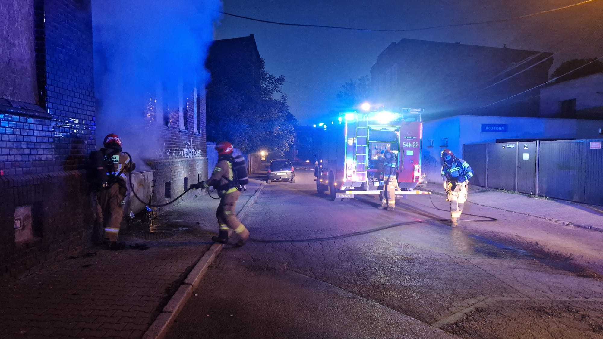 Pożar przy ulicy Kościuszki