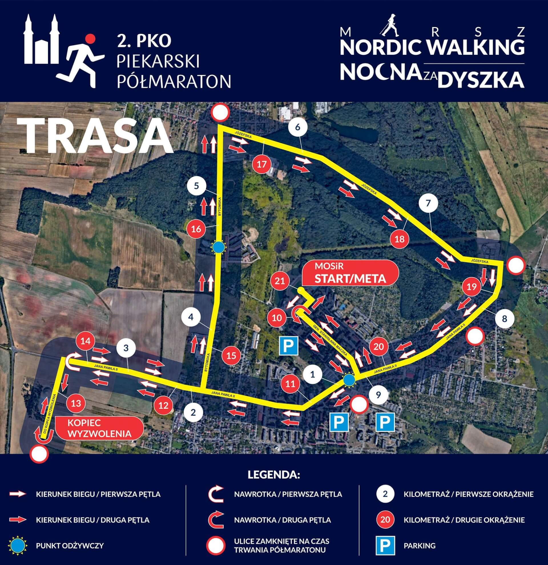 Trasa Piekarskiego Półmaratonu