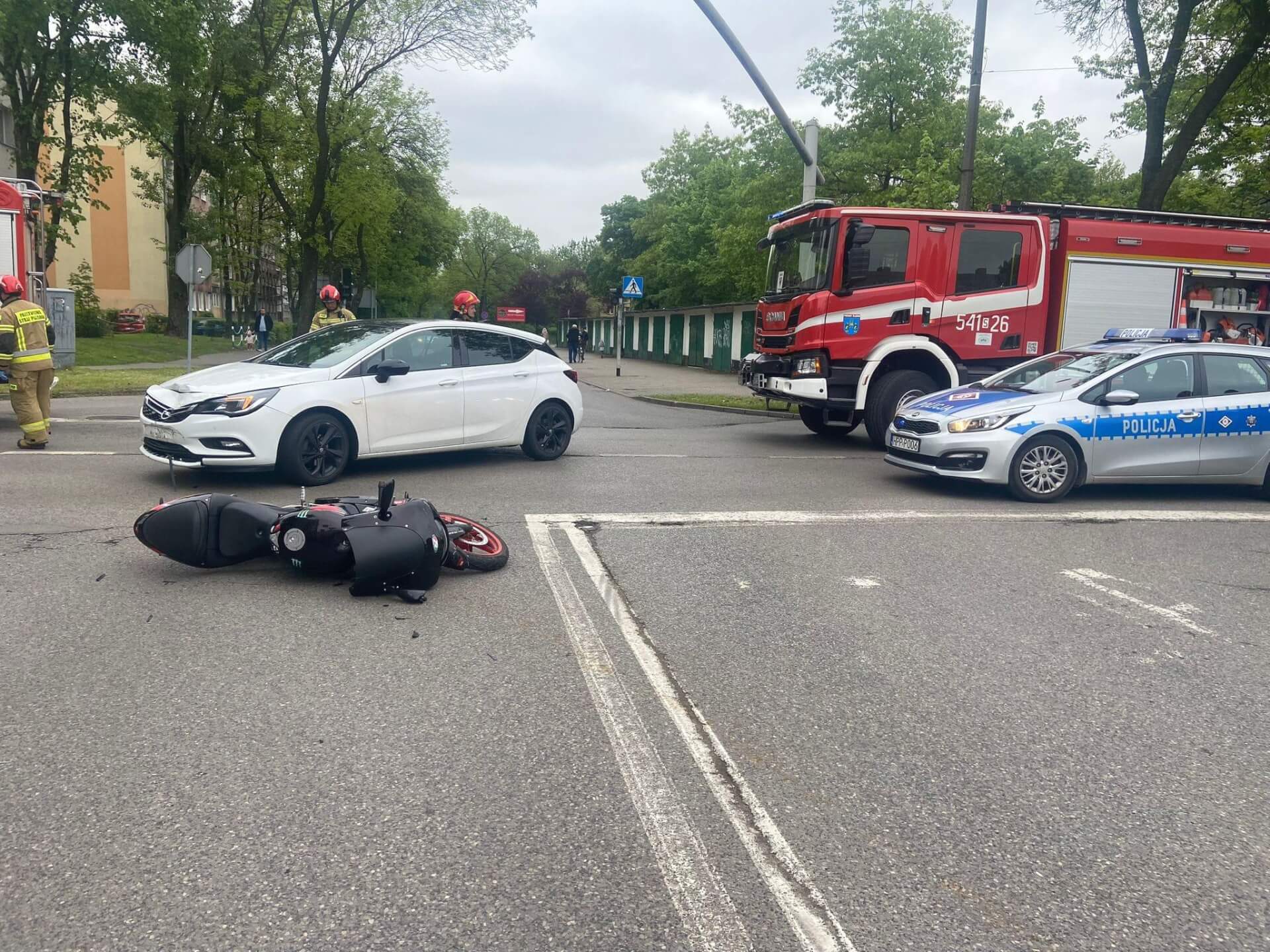 Wypadek Piekary ulica Ziętka