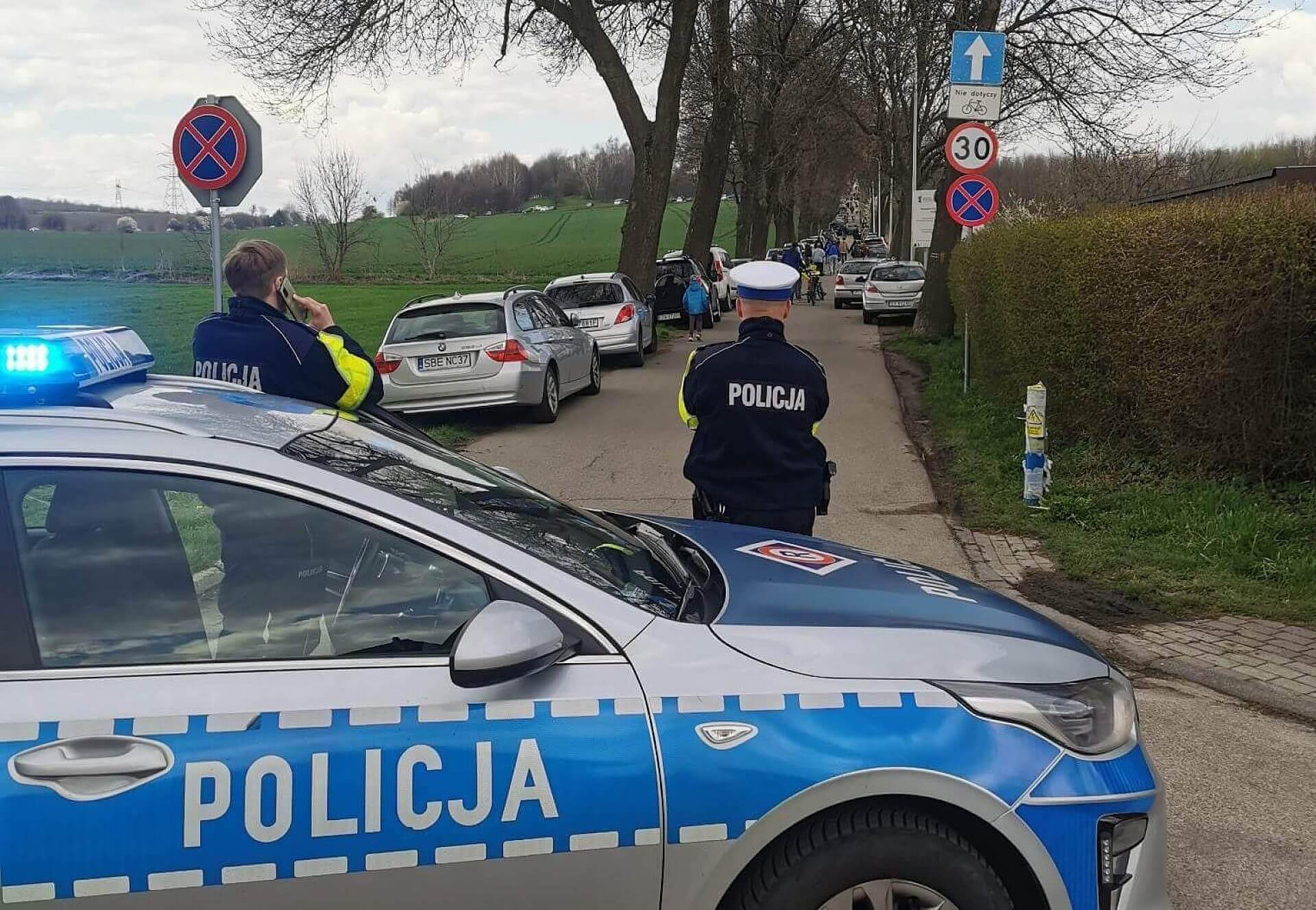 Zablokowany przejazd na Kopiec Wyzwolenia Zablokowany przejazd na Kopiec Wyzwolenia