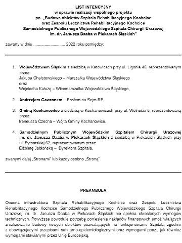 List intencyjny List intencyjny