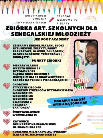 Senegal zbiorka przyborow szkolnych Senegal zbiorka przyborow szkolnych