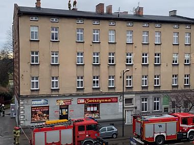 Pożar sadzy ulica Bytomska Pożar sadzy ulica Bytomska