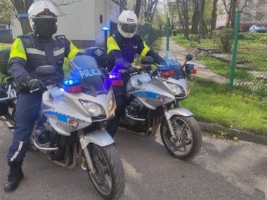 Piekarscy policjanci na motocyklach Piekarscy policjanci na motocyklach
