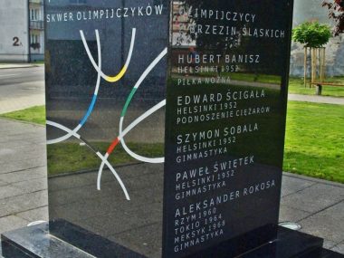 Hołd dla Olimpijczyków z Brzezin Śląskich Pomnik Olimpijczyków