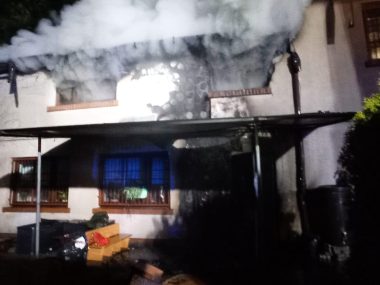 Pożar świetlicy ulica Ficka Pożar świetlicy ulica Ficka