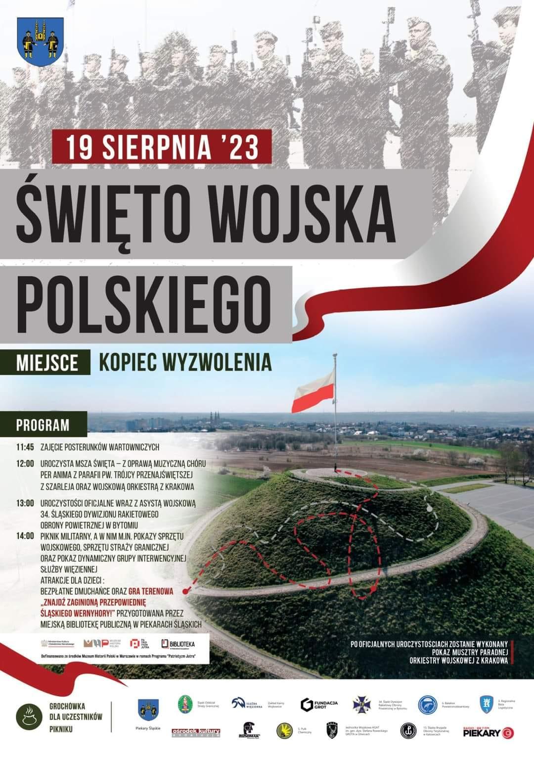 Plakat harmonogram Święta Wojska Polskiego