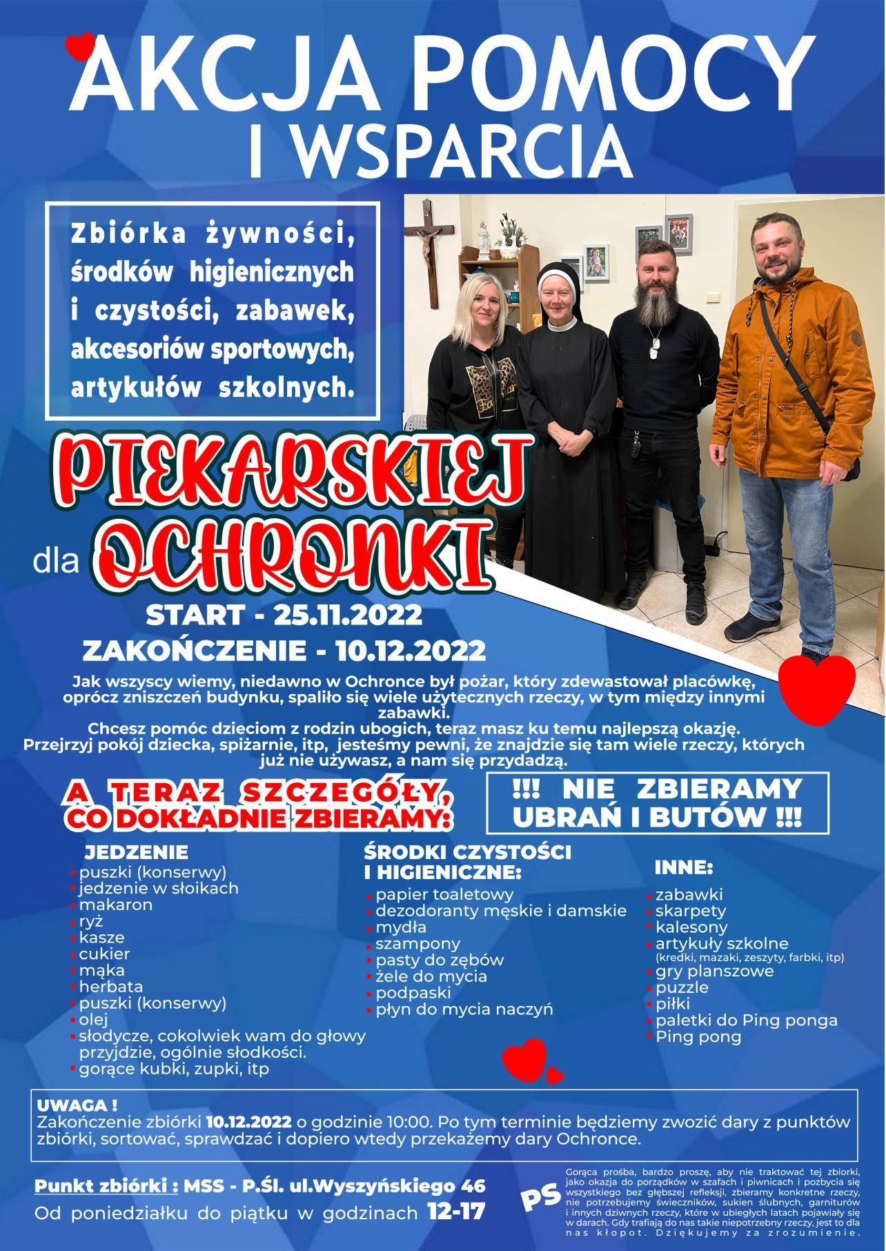 Zbiórka dla piekarskiej ochronki