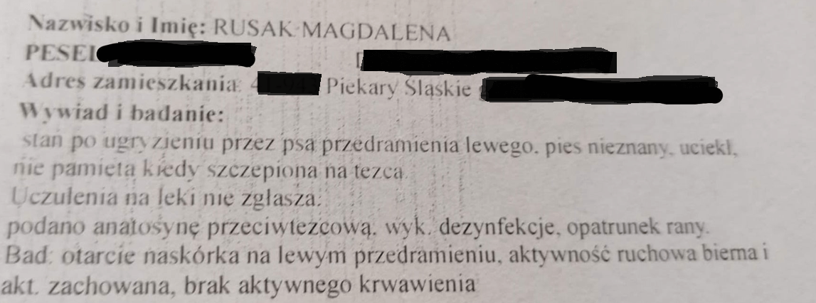 Wypis Magdalena Rusak