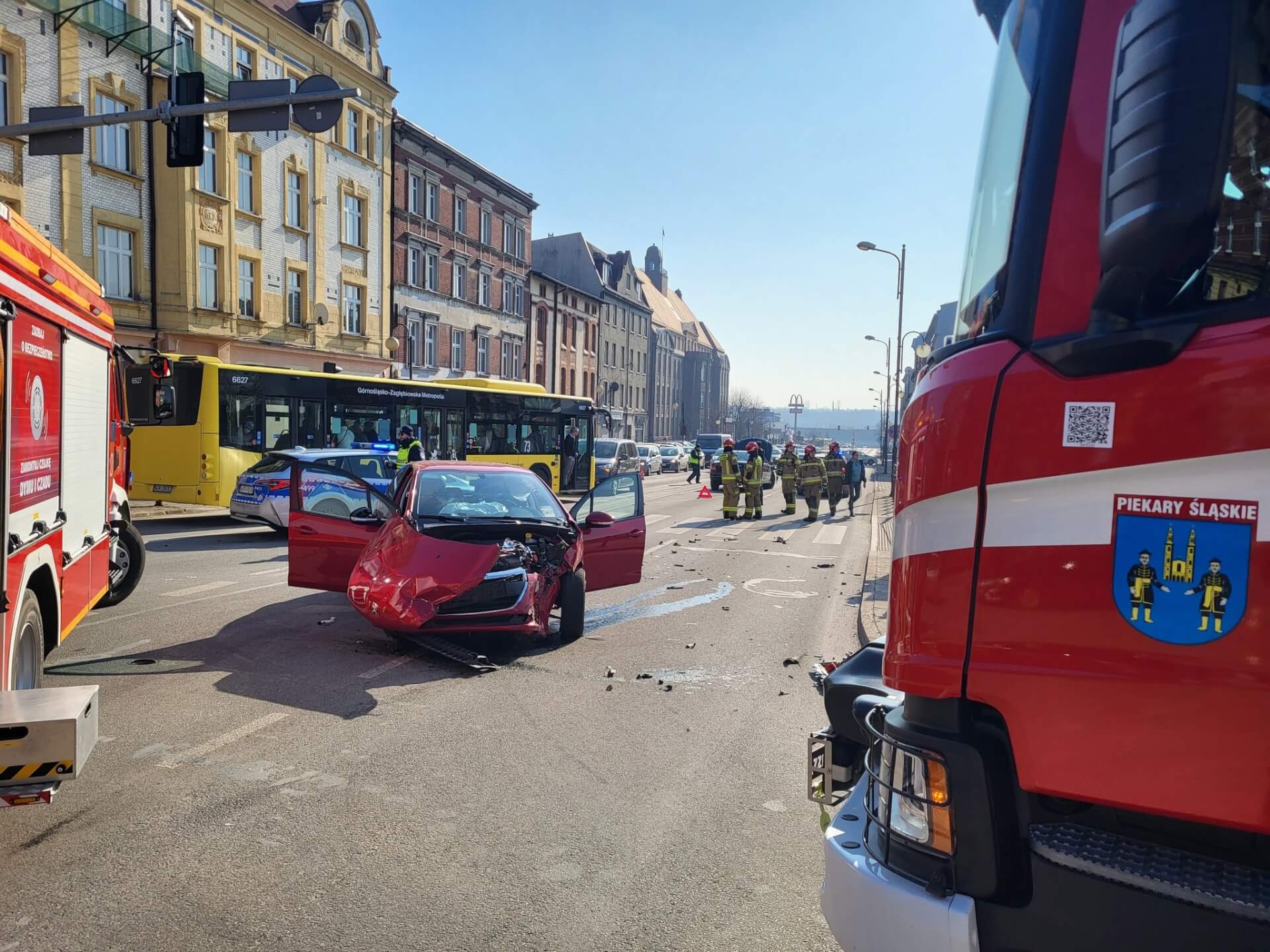 Zdarzenie drogowe w Piekarach Śląskich